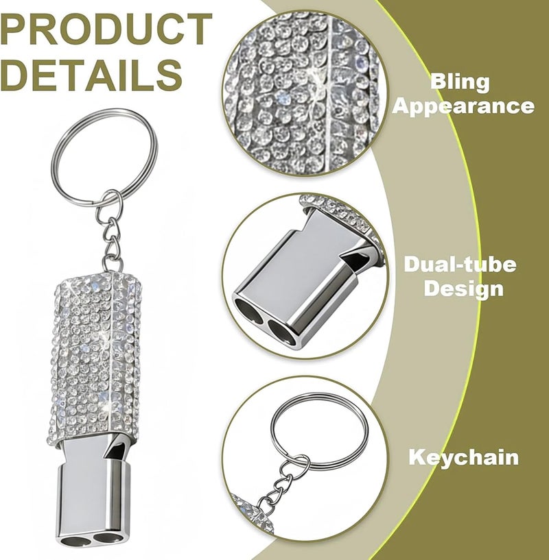 Binboll Double-Tube Whistle Aluminum Alloy Survival Whistle for Outdoor Needs Sports Referee Emergency - Image 2